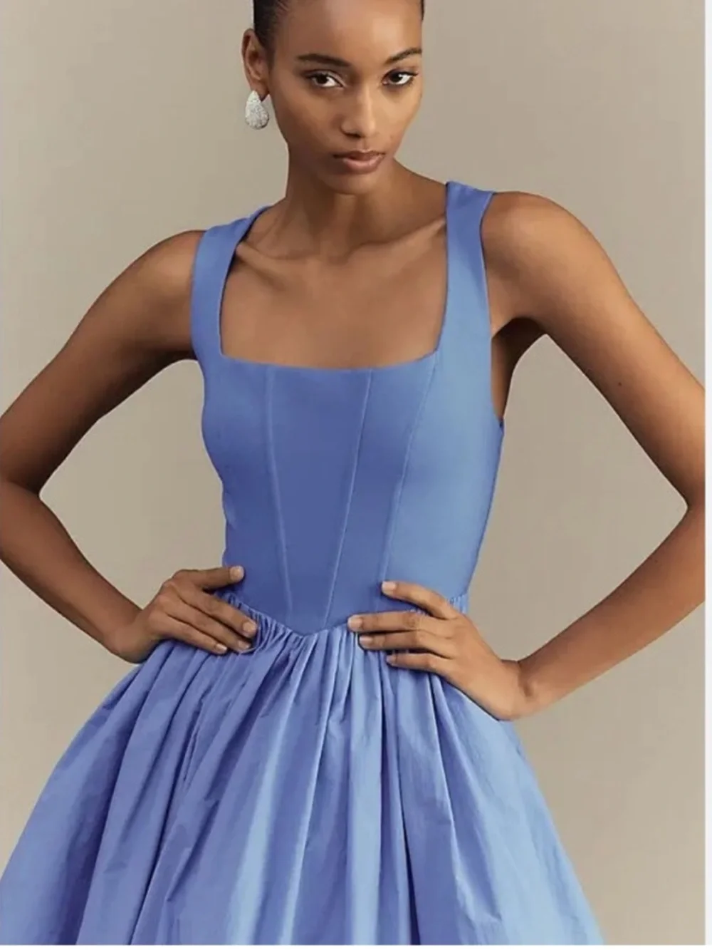 NWT BHLDN Josie Scoop-Neck Corset Fit & Flare Maxi Dress Size L - Picture 2 of 8